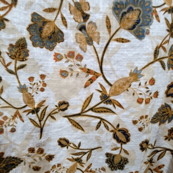 ANA 1X 100% Cotton Floral Spring Summer Baby Doll Blouse - Picture 5 of 7